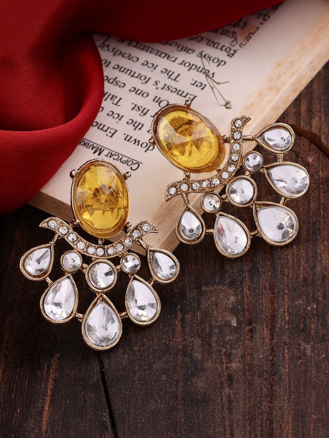 Yellow Masha Designer Stud Earring