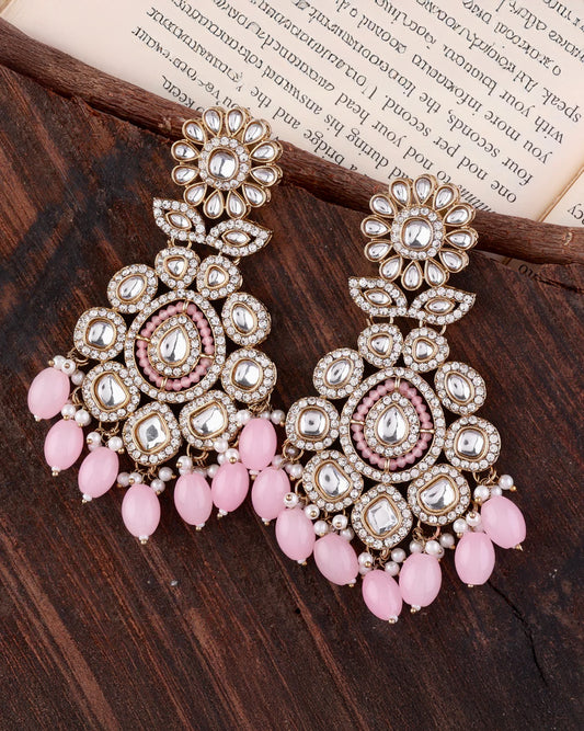 Blush Ivaan Designer Earring with Zircone Stone Detailing