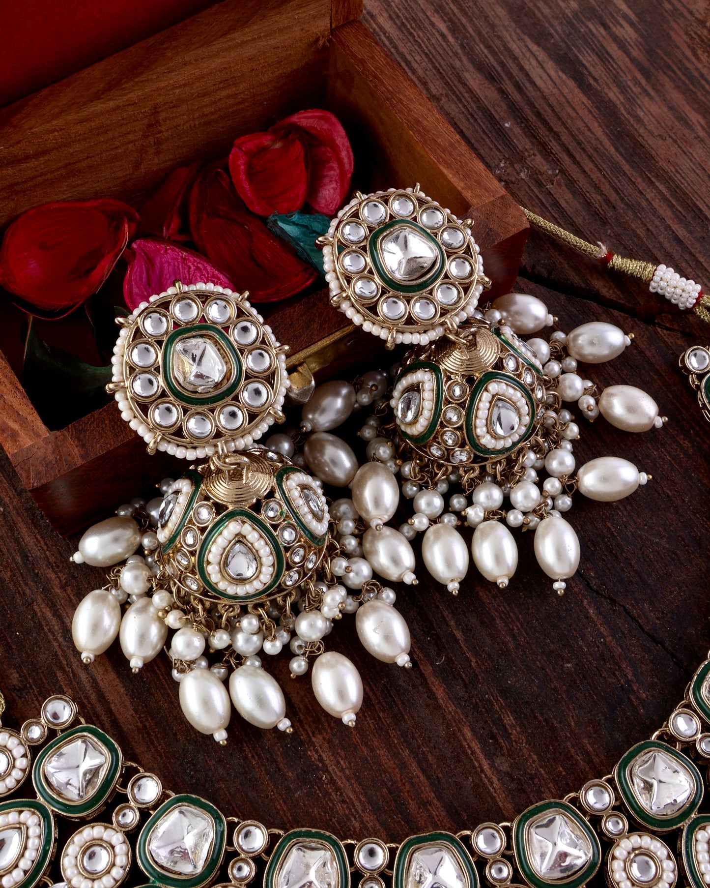 Pearl Lavitha Necklace Earring with Teeka