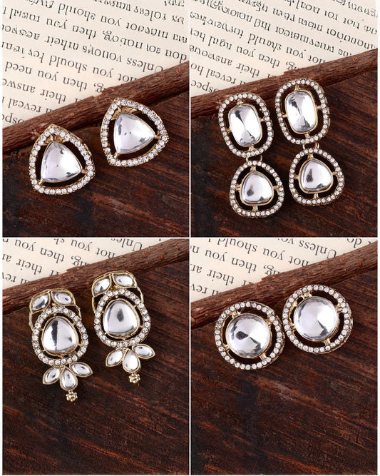 Combo of 4 Polki Dupe Earring