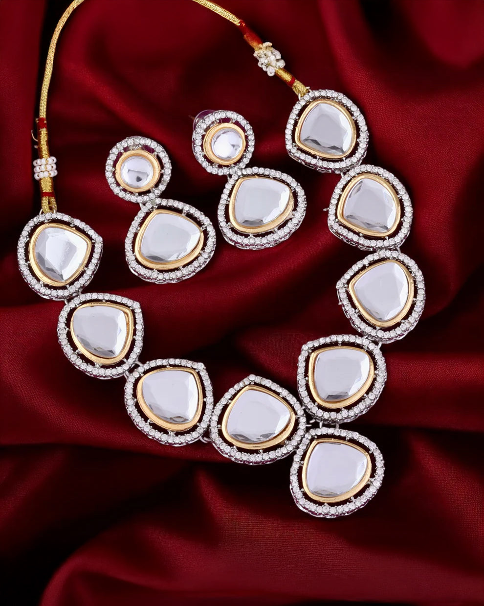 Layla Polki Dupe Necklace Set with Earring