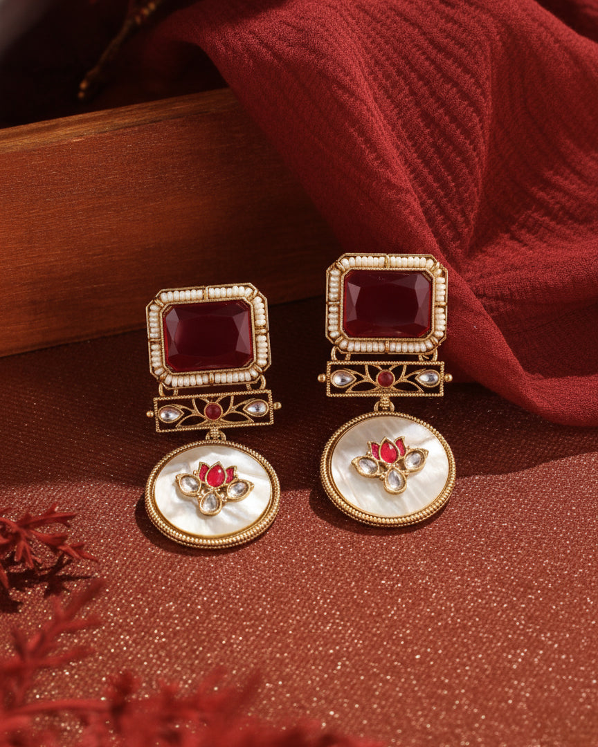 Ruby Eva Designer Earring
