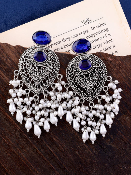 Blue Girisha Boho Pearl Earring