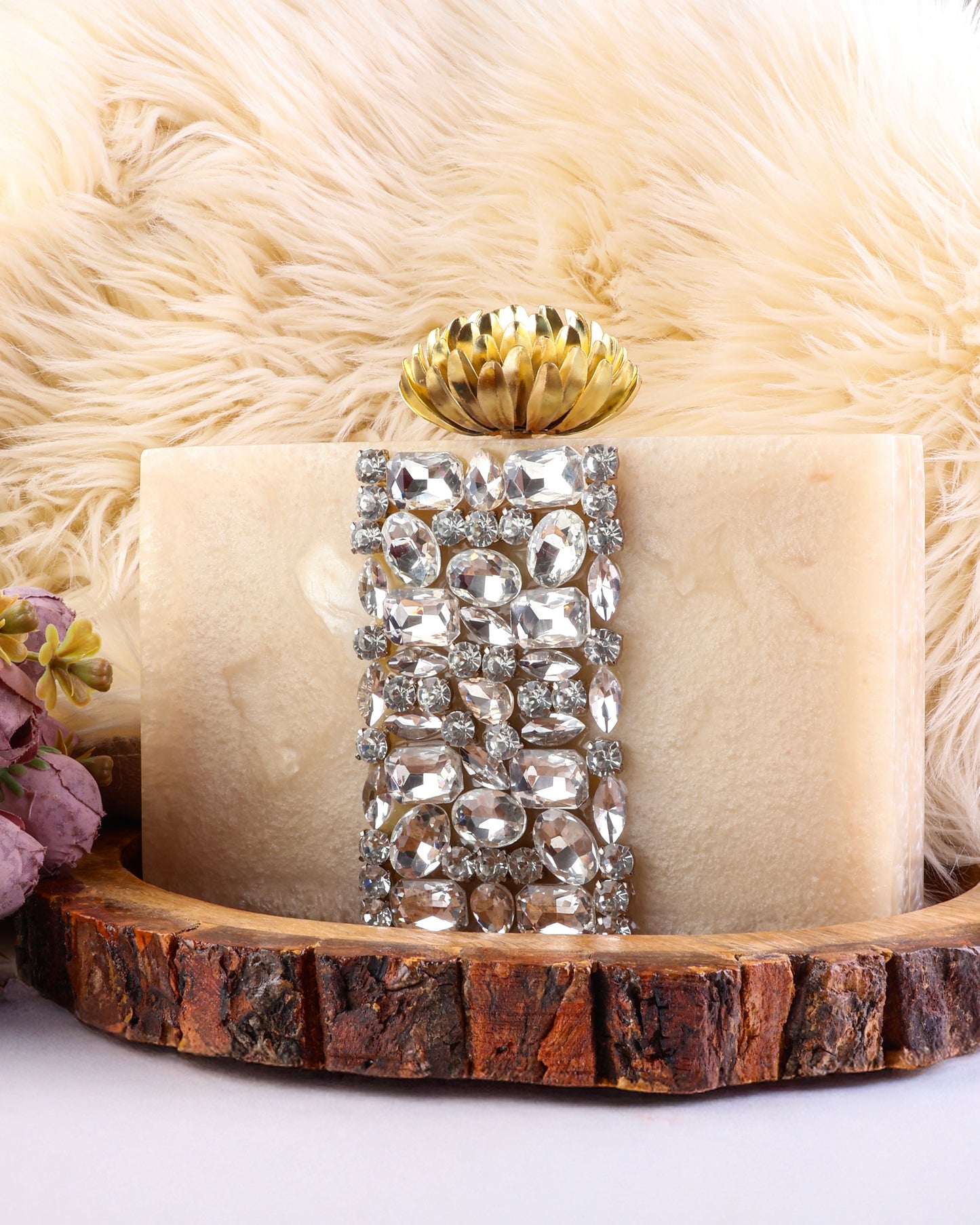 Inessa Emblished Resin Clutch