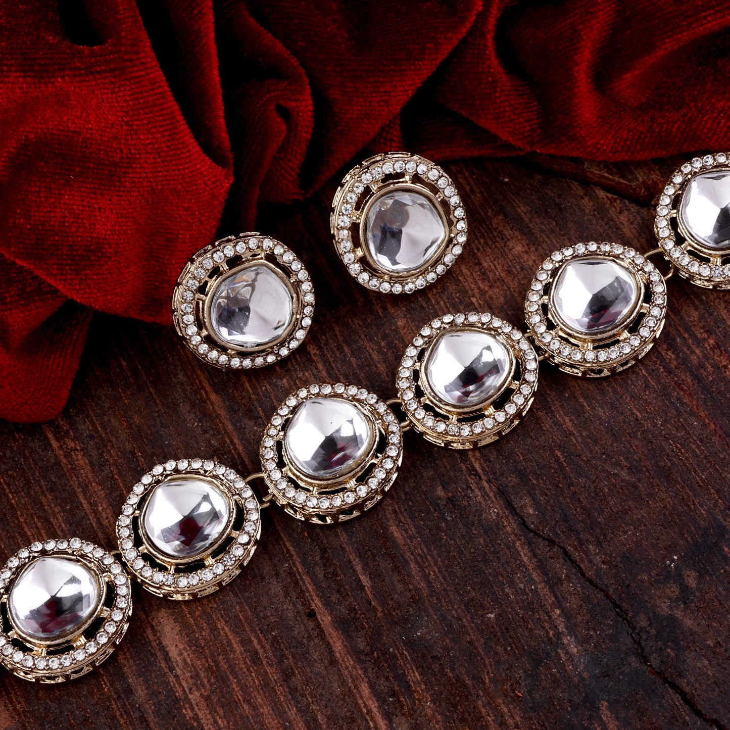 Amay Polki Dupe Necklace with Earring