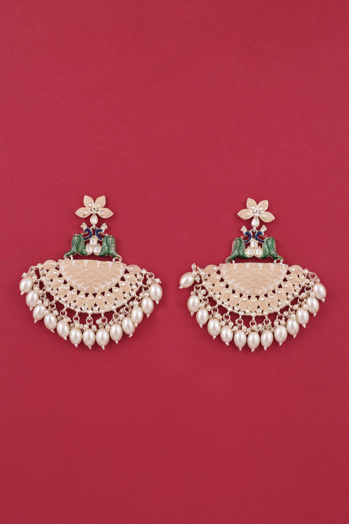 Ivory Mayank Designer Chandbali Earring