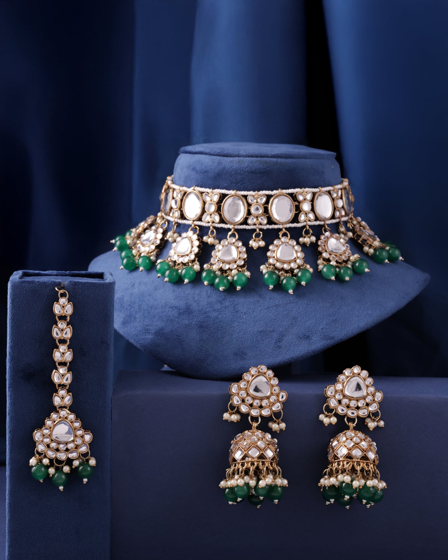 Green Myraahi Choker Set