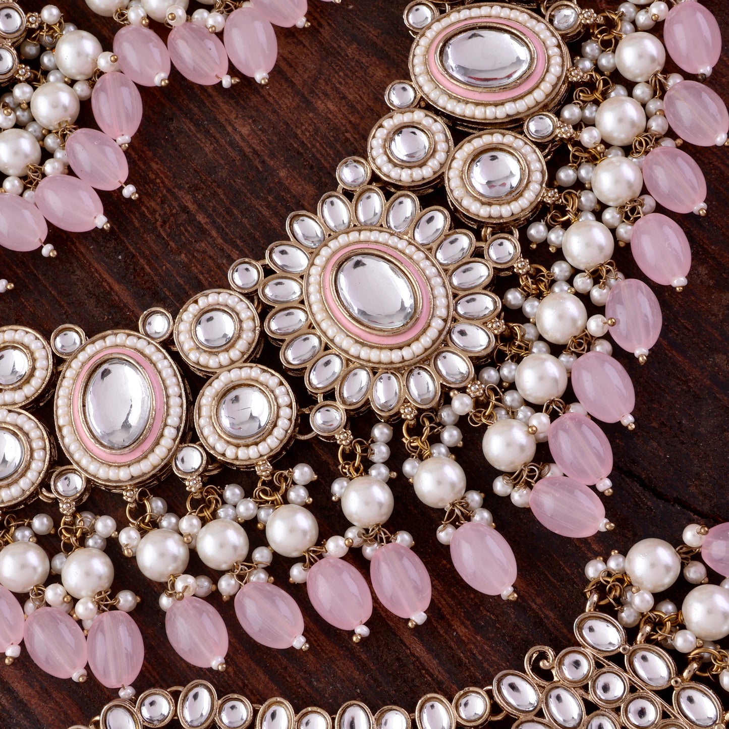 Blush Gurkeerat Necklace Earring with Teeka
