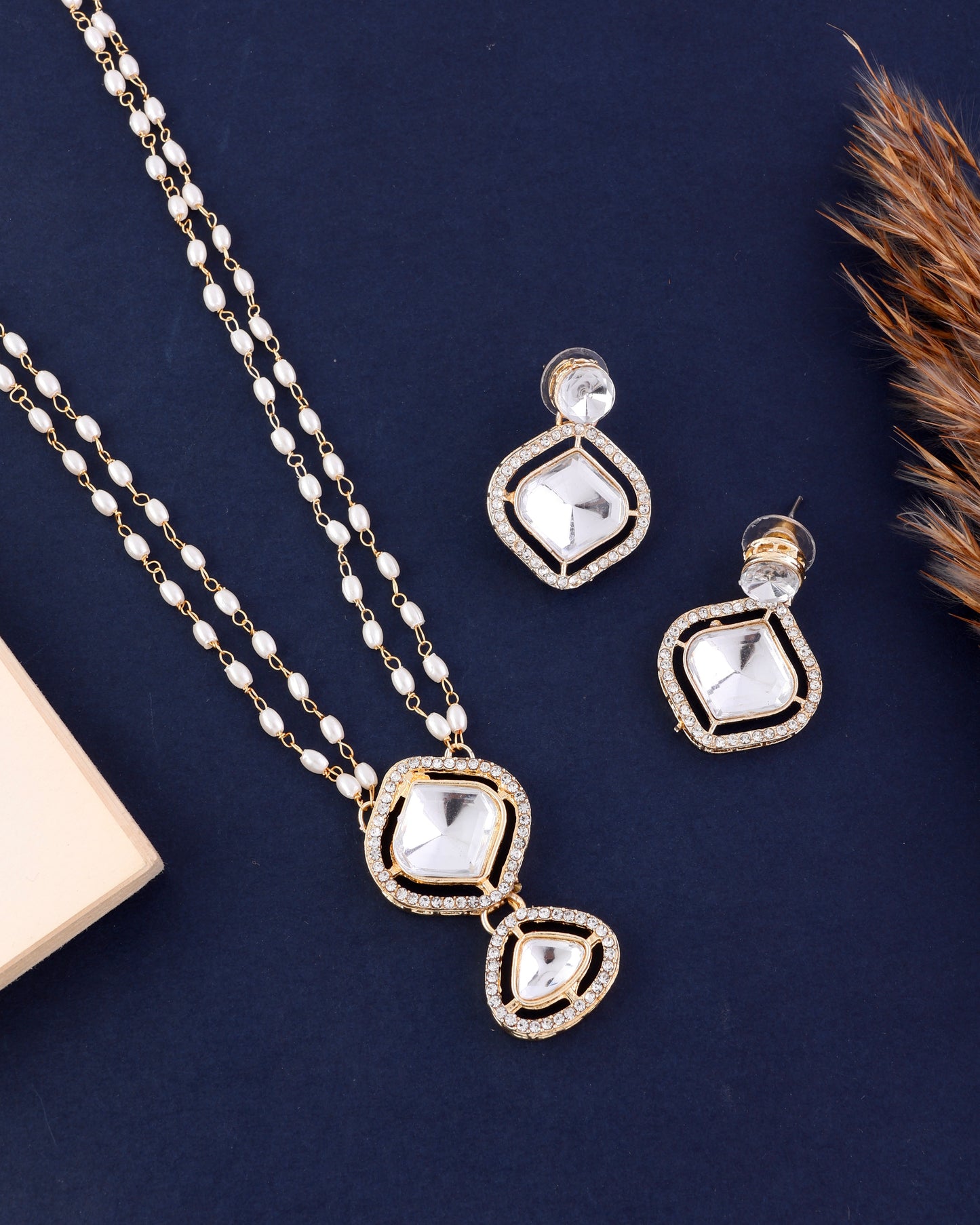 Anchal Long Necklace Set with Earring