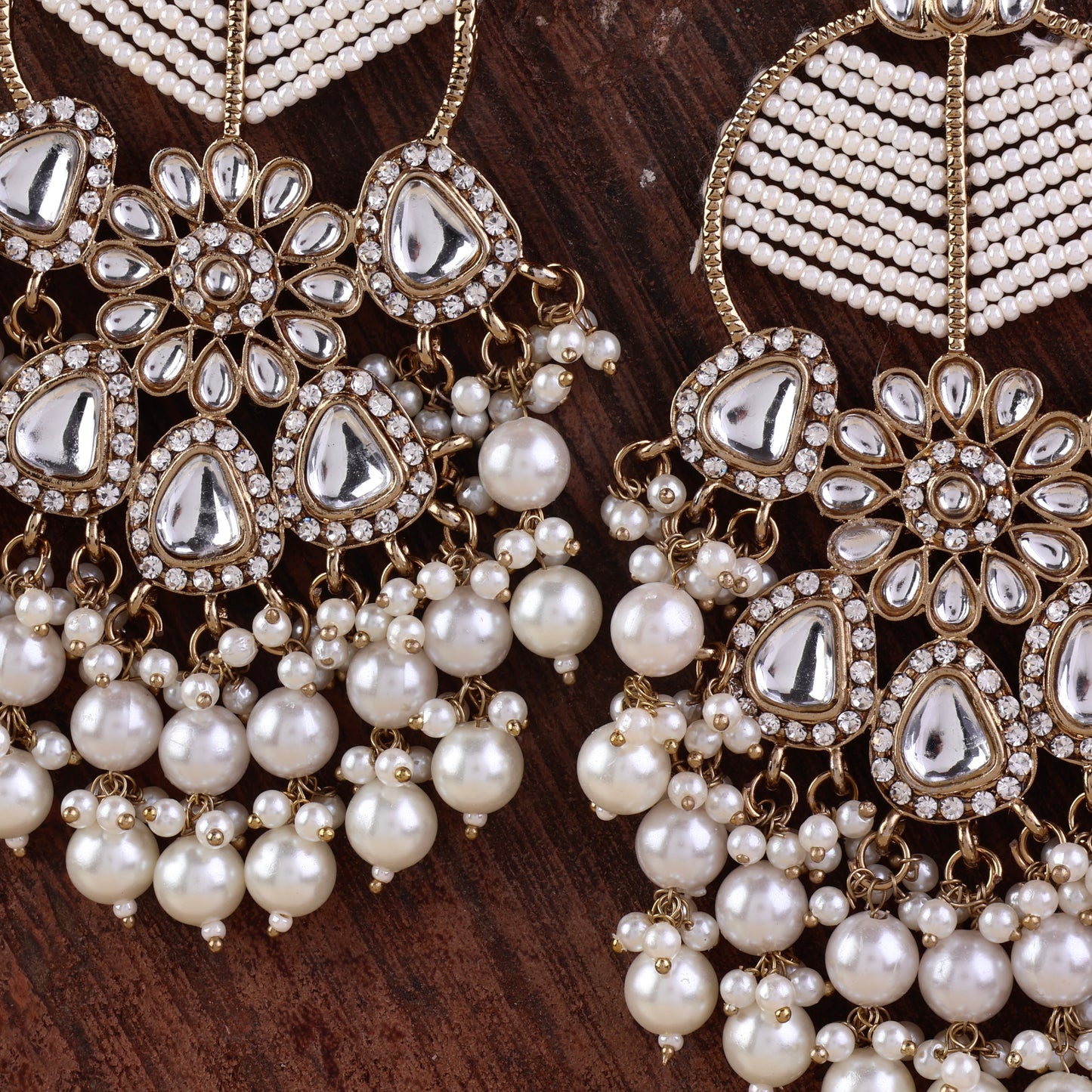 Pearl Ranveer Designer Chandbali Earring