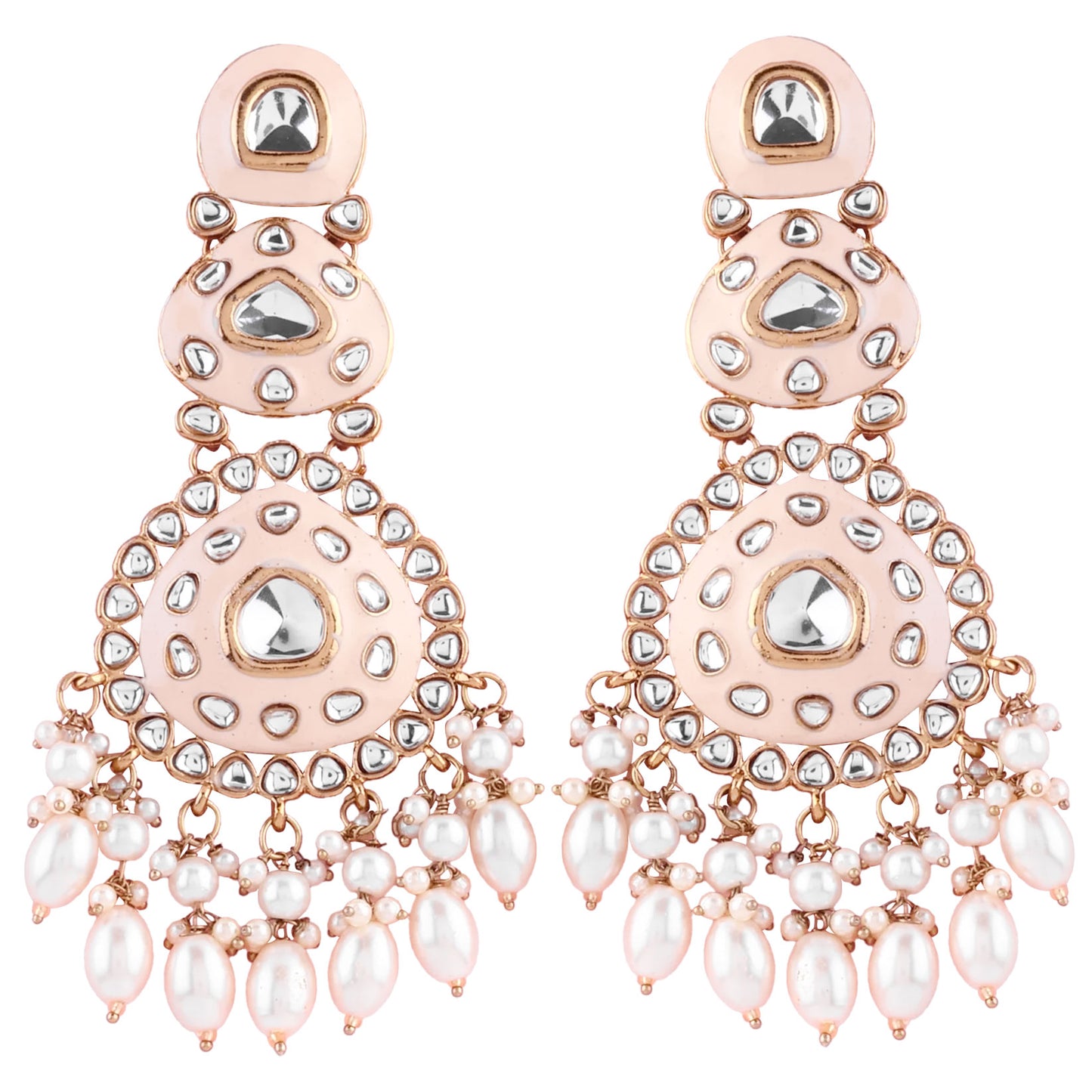 Ivory Tisya Meenakari Chandbali