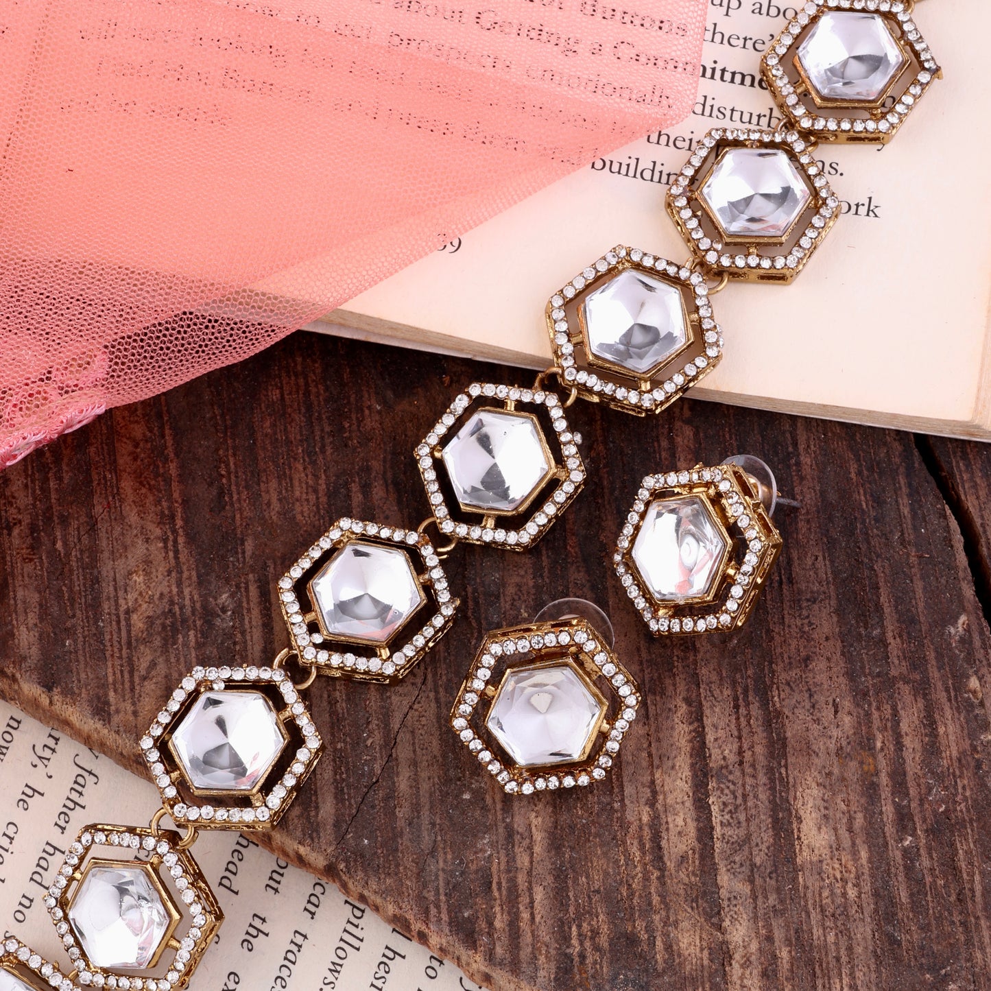 Gold Mishti Polki Dupe Choker Set