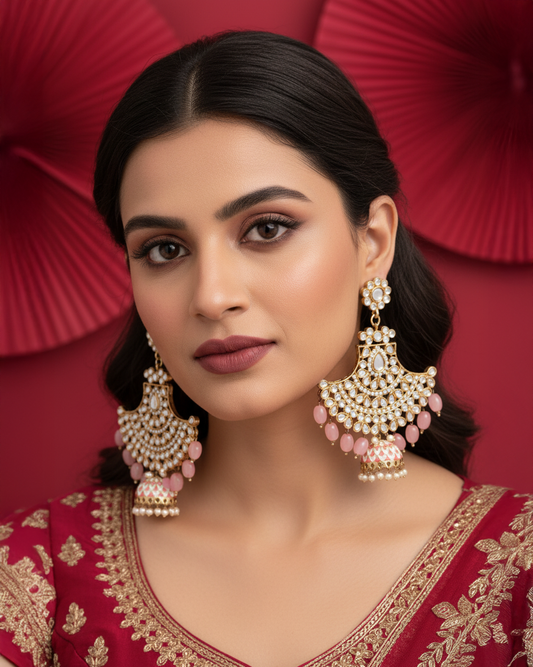 Blush Sabita Designer Meenakari Jhumka Earring