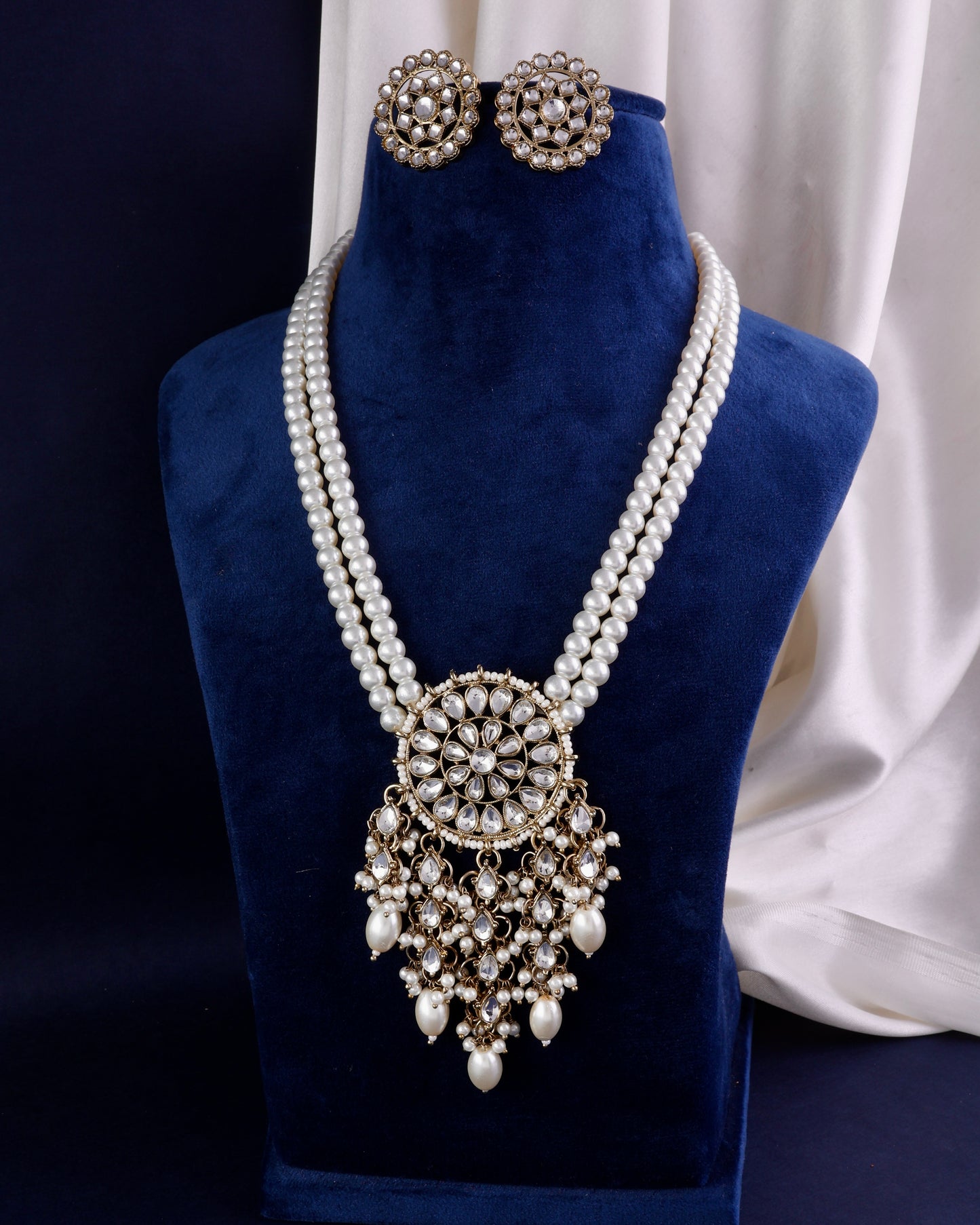 Nivah Pearl Kundan Long Set