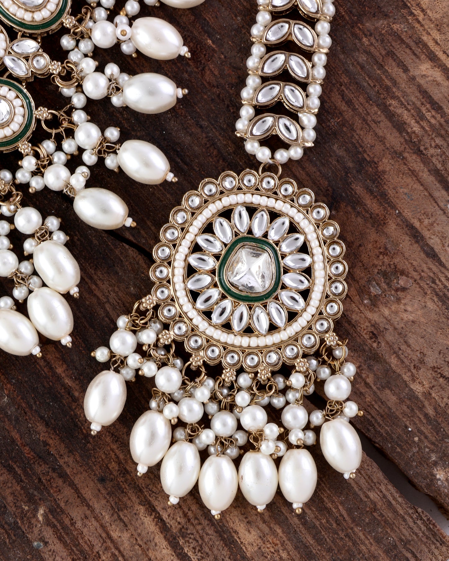 Pearl Lavitha Necklace Earring with Teeka