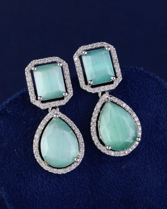 Mint Kusha American Diamond Earring