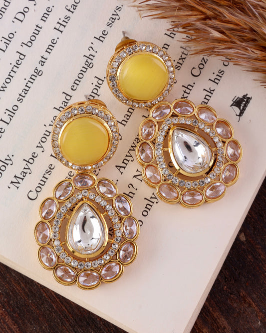 Yellow Oshini Designer Earring
