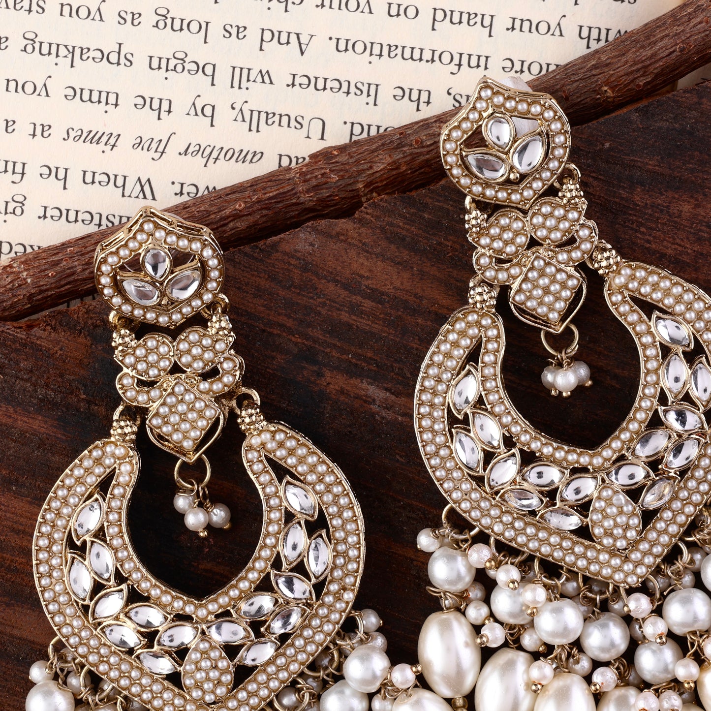 Pearl Prachi Designer Jadau Pakistani Chandbali