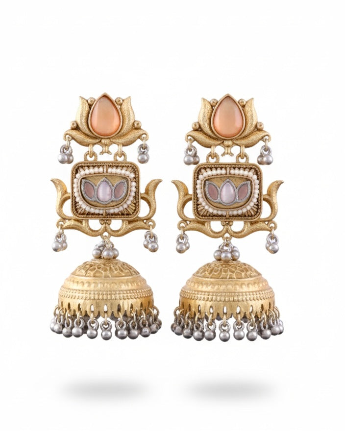 Blush Lavanya Designer Jhumki Earring Brass Lookalike