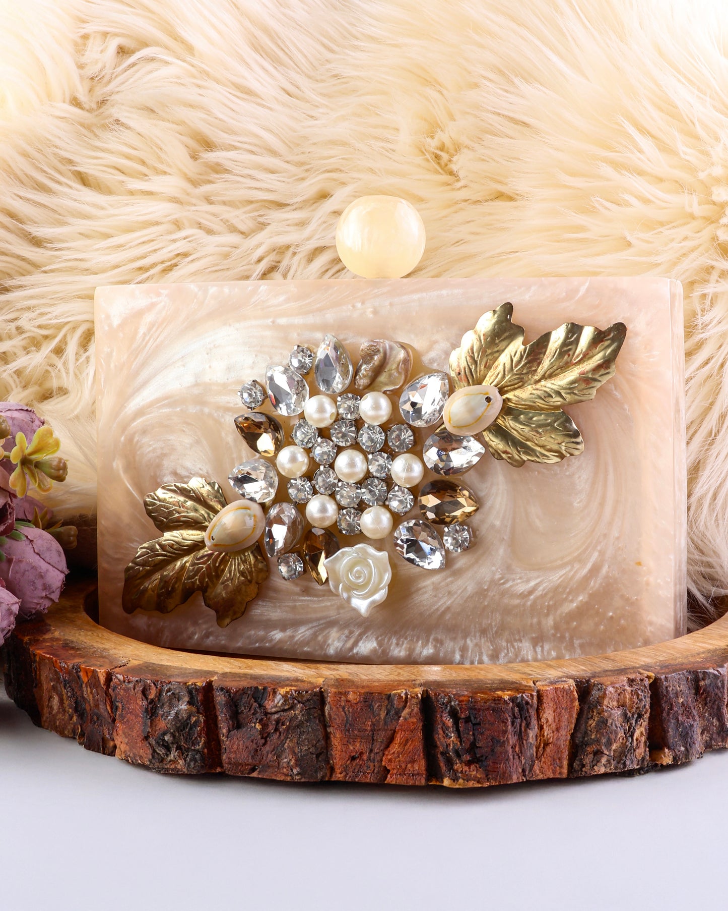 Kira Emblished Resin Clutch