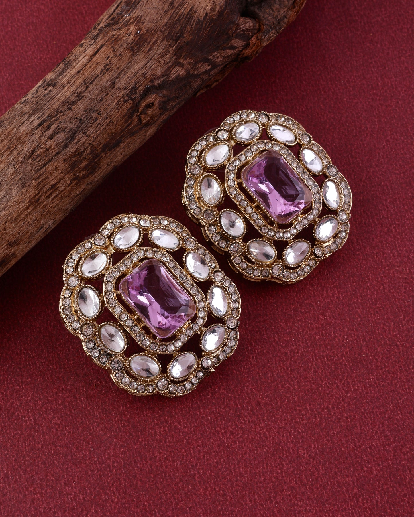 Lilac Gunveen Choker Necklace Earring
