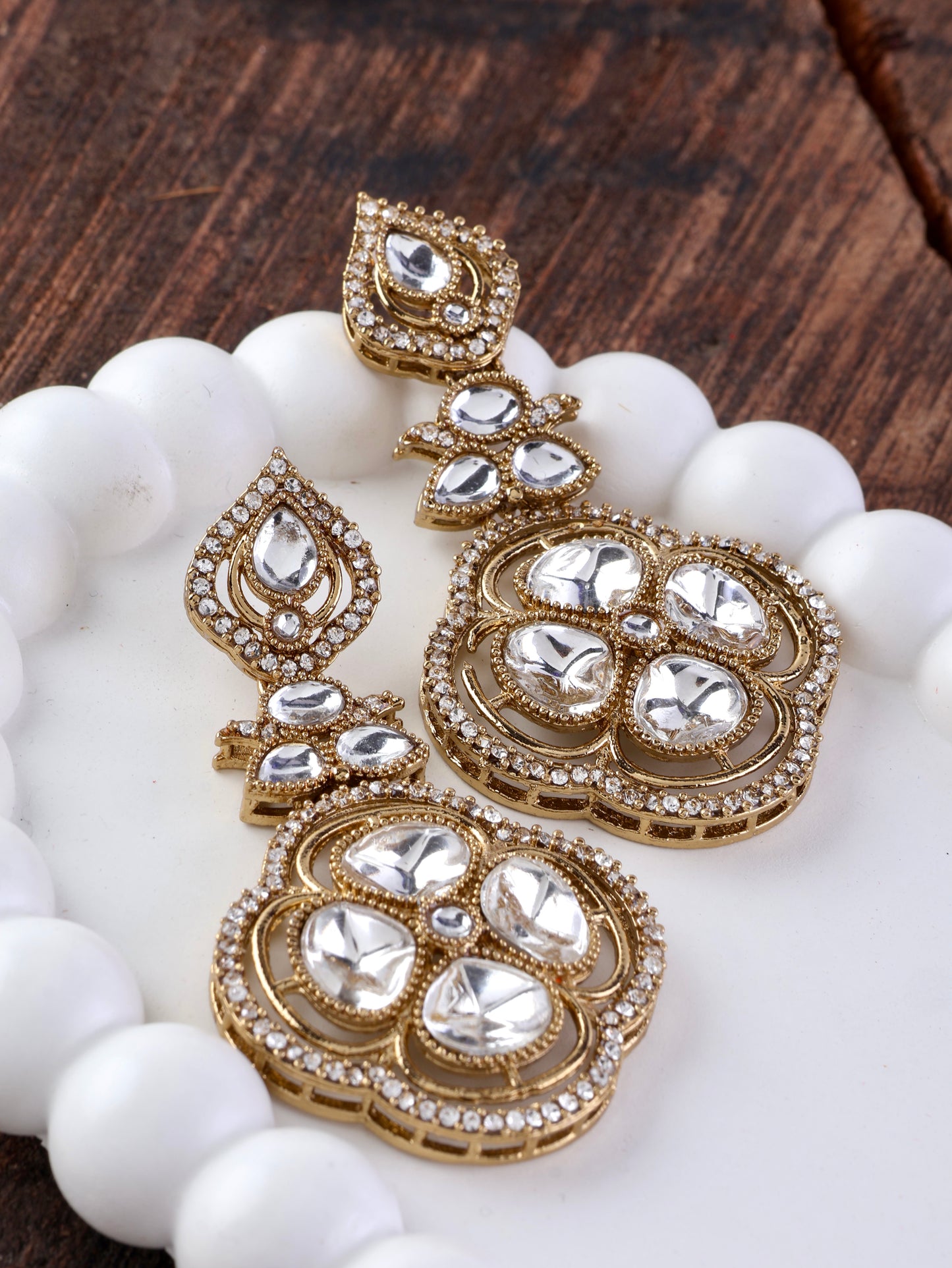 White Areesha Premium Designer Earring