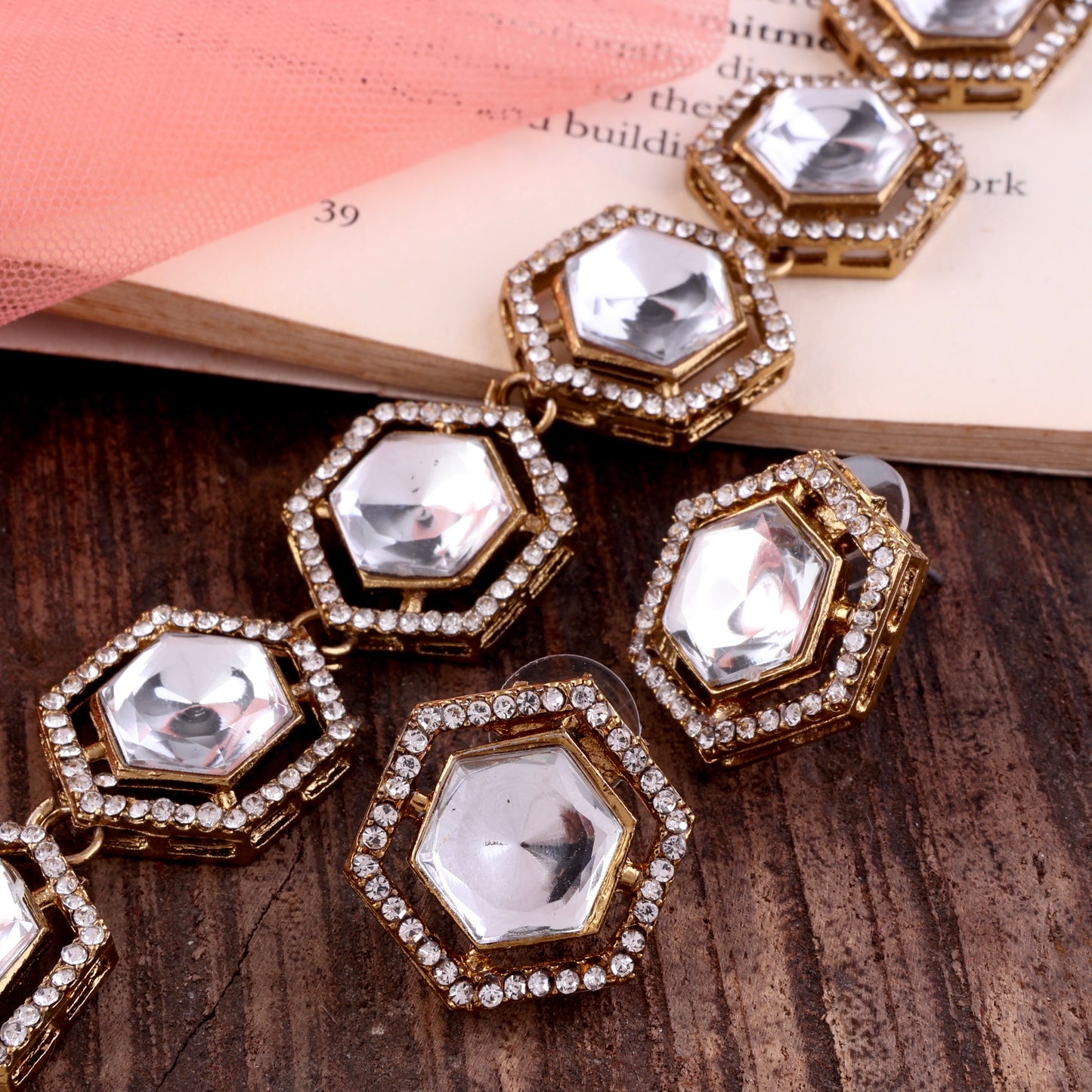Gold Mishti Polki Dupe Choker Set