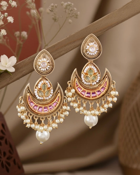 Varun Designer Earring Brass Lookalike