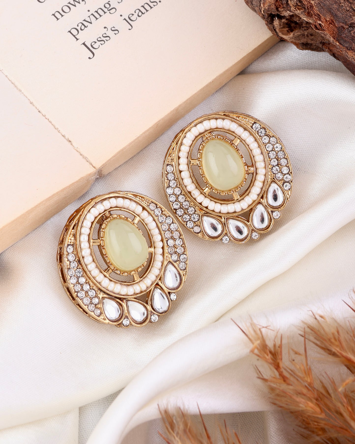 Olive Niti Premium Stud Earring