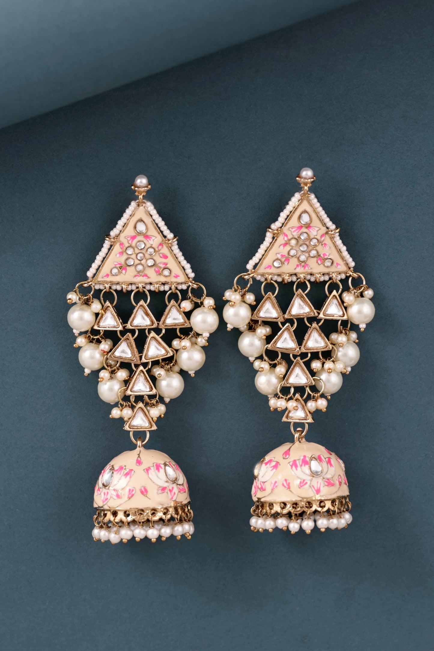 Ivory Tisha Meenakari Jhumka