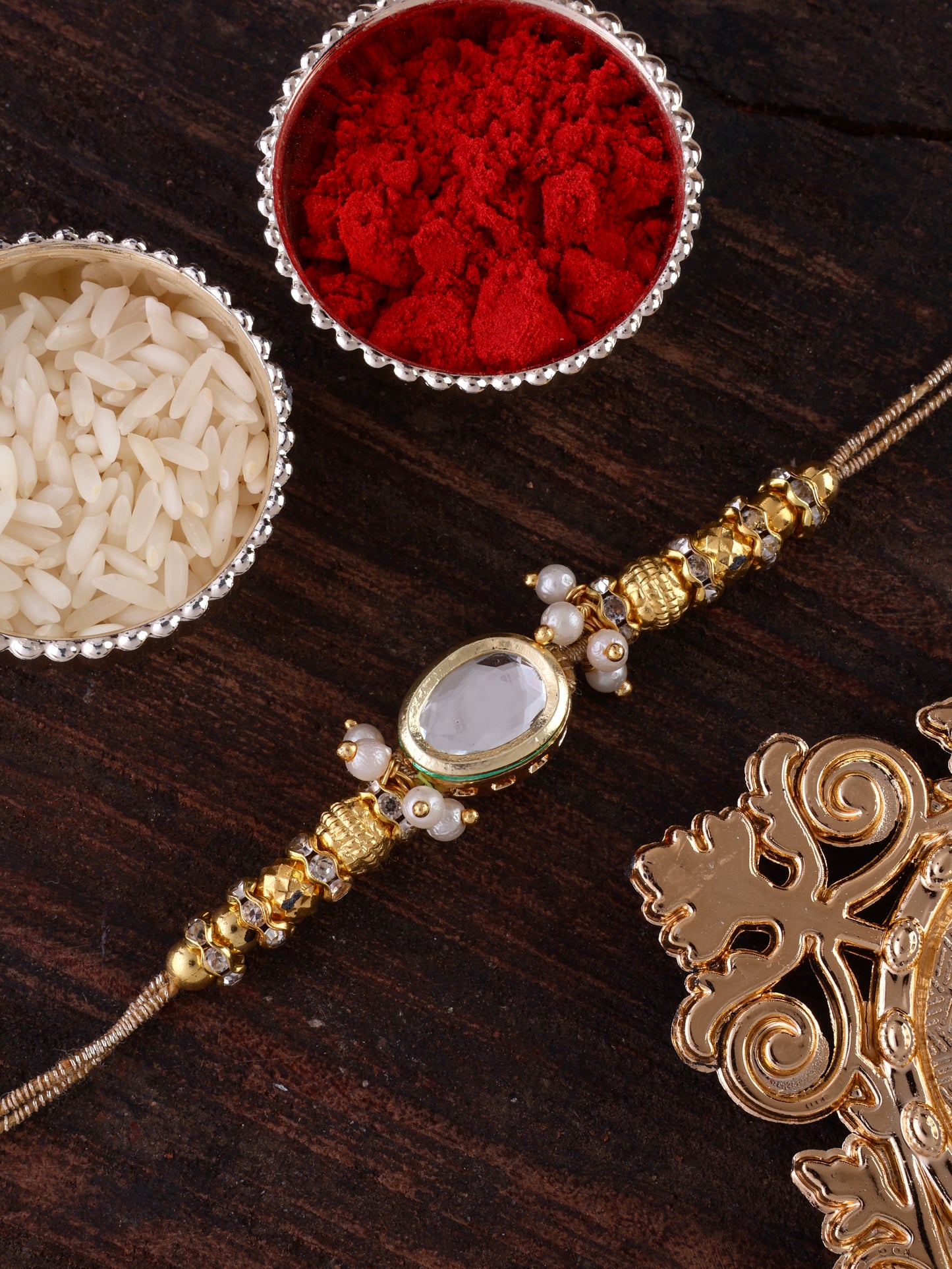 Aarvan Rakhi with Tilak Set and Card