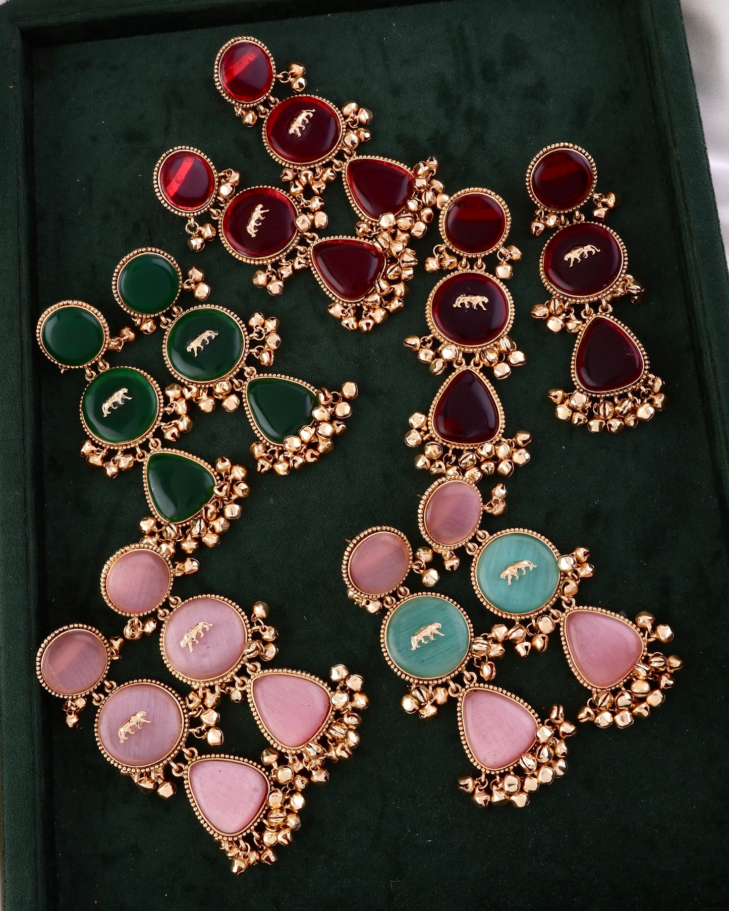 Ruby Pink Ruqshat Designer Earring