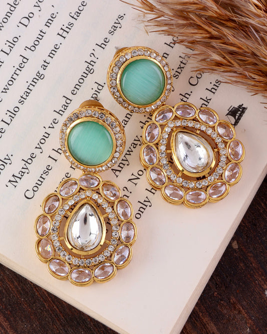 Mint Green Oshini Designer Earring