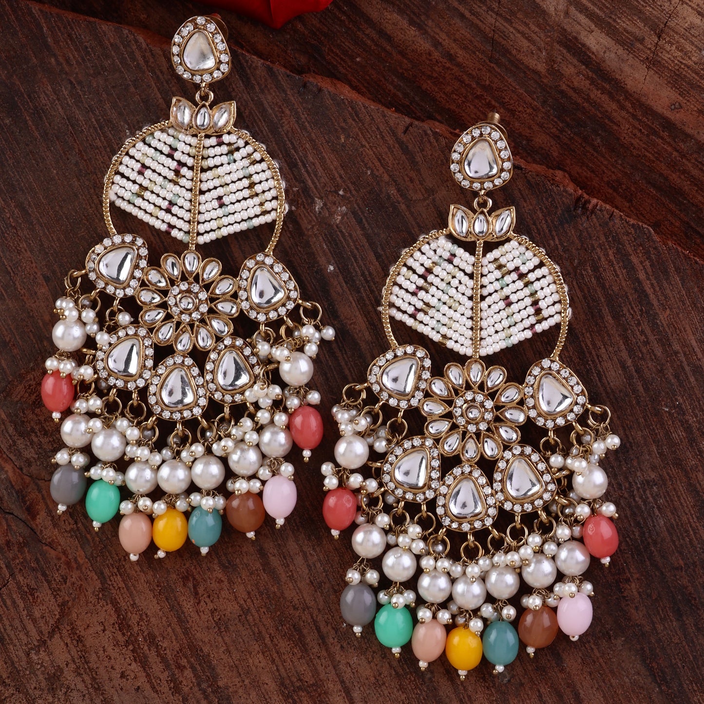 Pastel Multi Ranveer Designer Chandbali Earring
