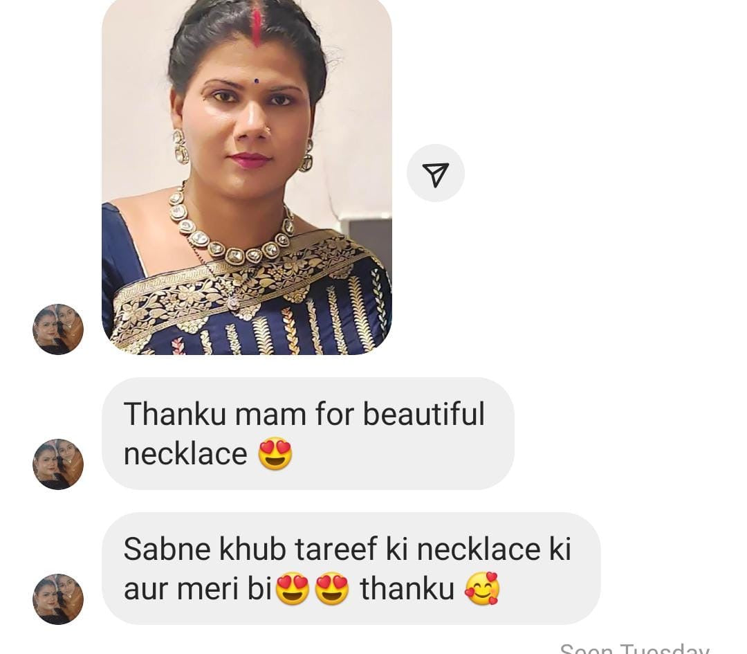 Taanu Polki Dupe Necklace with Earring and Teeka