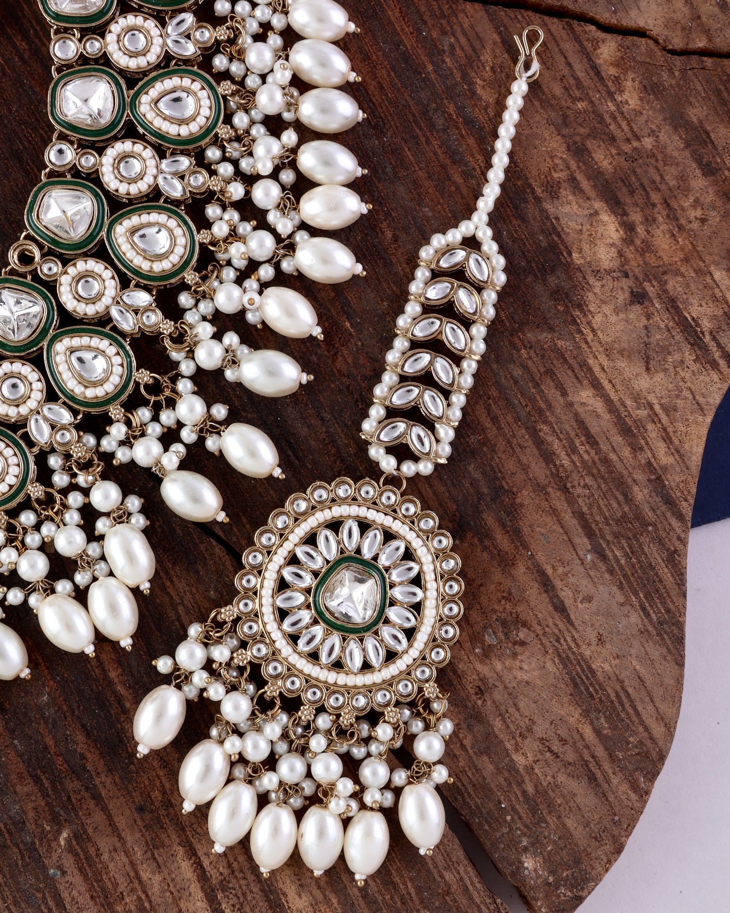 Pearl Lavitha Necklace Earring with Teeka