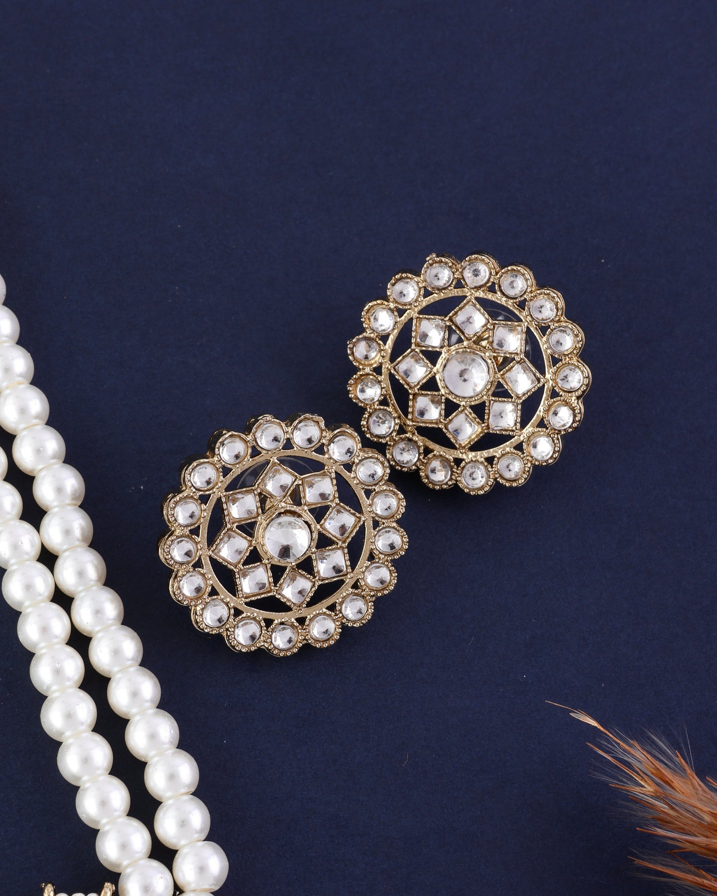 Nivah Pearl Kundan Long Set