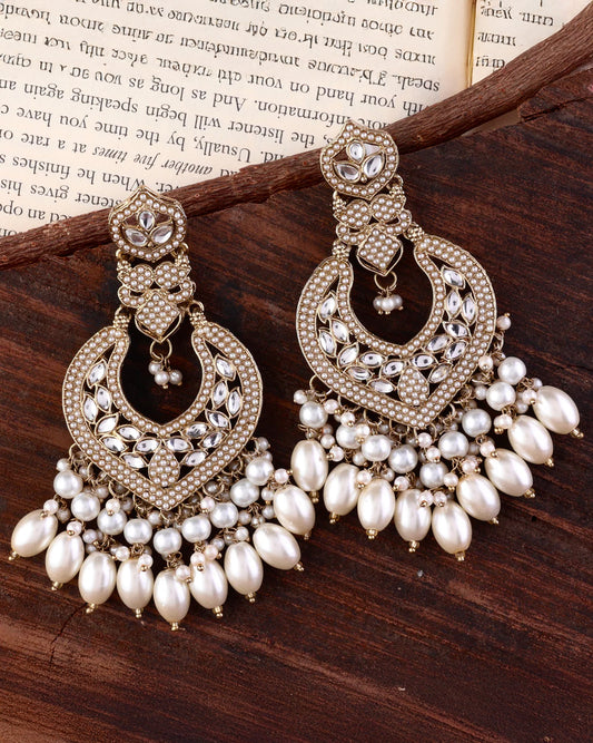 Pearl Prachi Designer Jadau Pakistani Chandbali