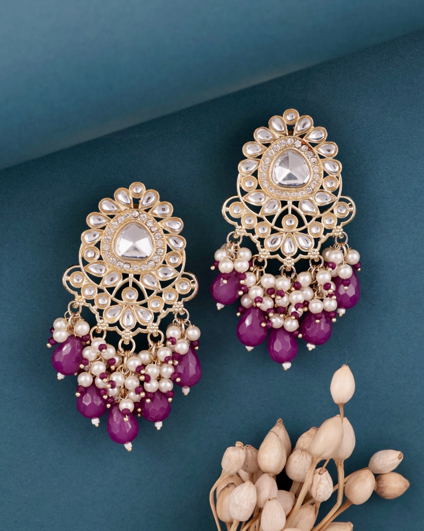 Purple Ayla Zircone Earring