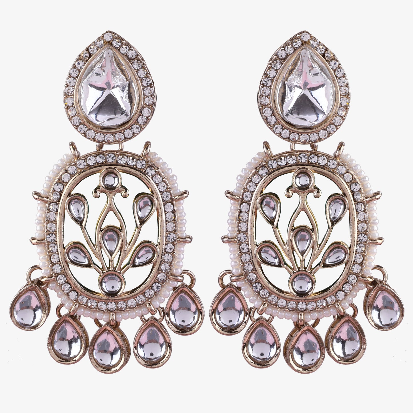 White Avya Designer Earring