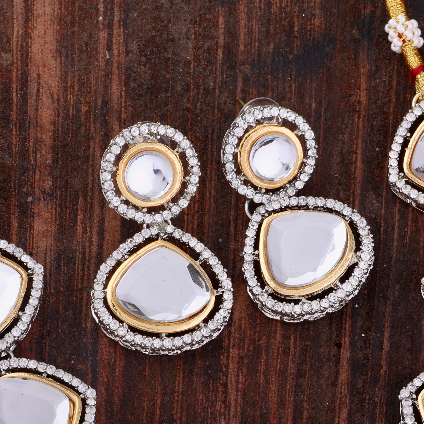 Merab Polki Dupe Necklace Set with Earring