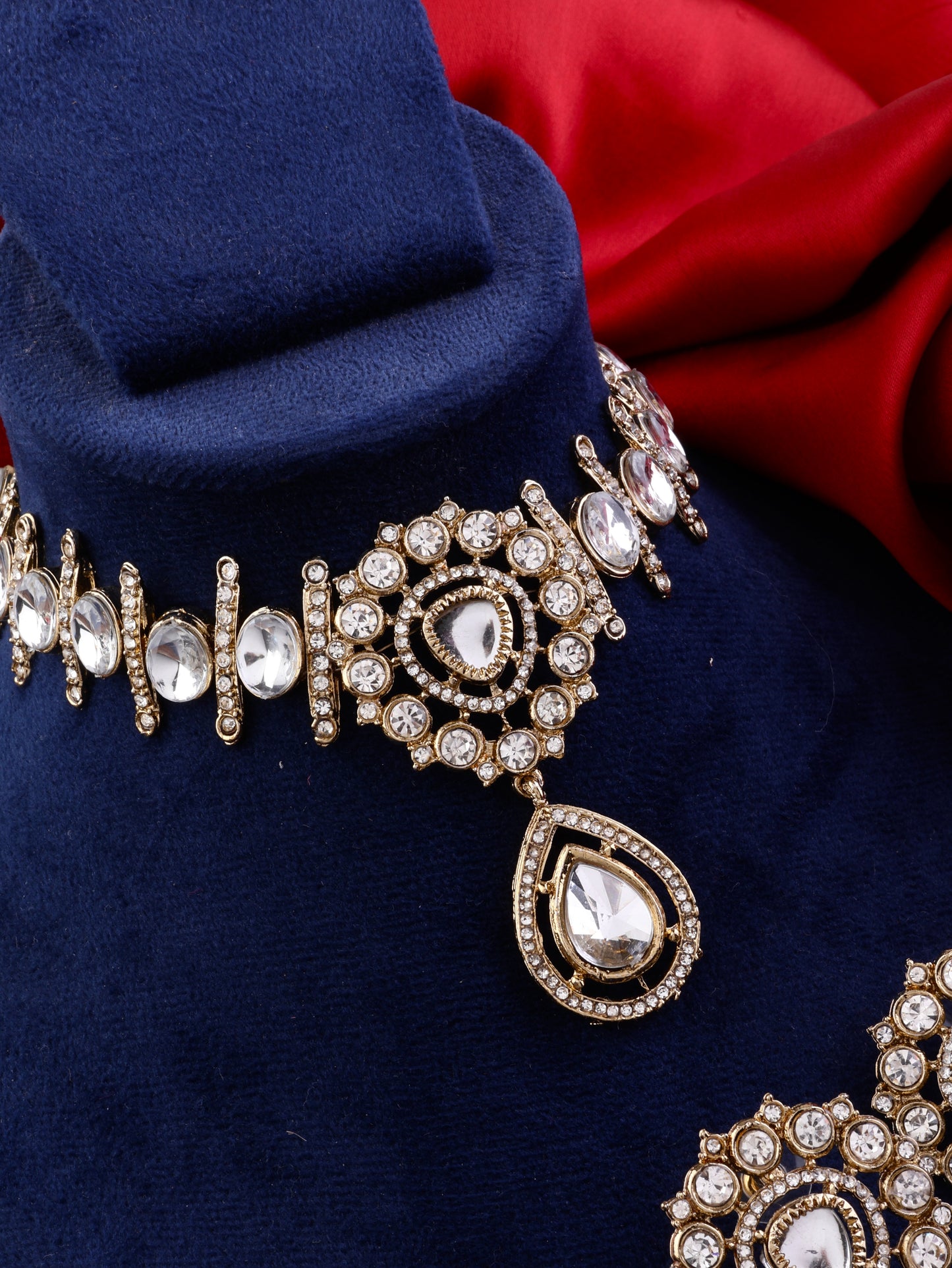 Rutba Indo Western Necklace With Earrings