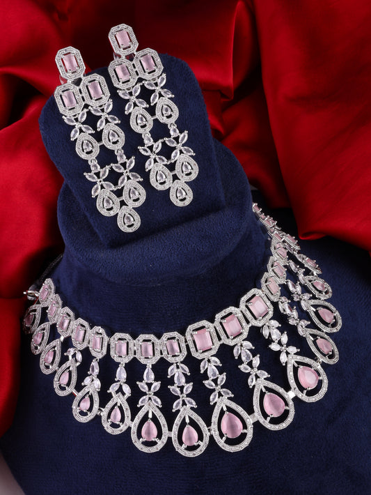 Blush Melissa American Diamond Necklace Set