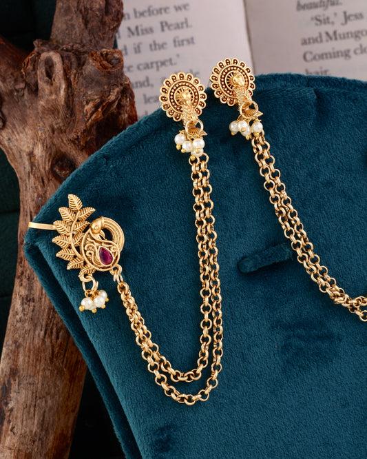 Hema Designer Cuff Earring Brass Lookalike