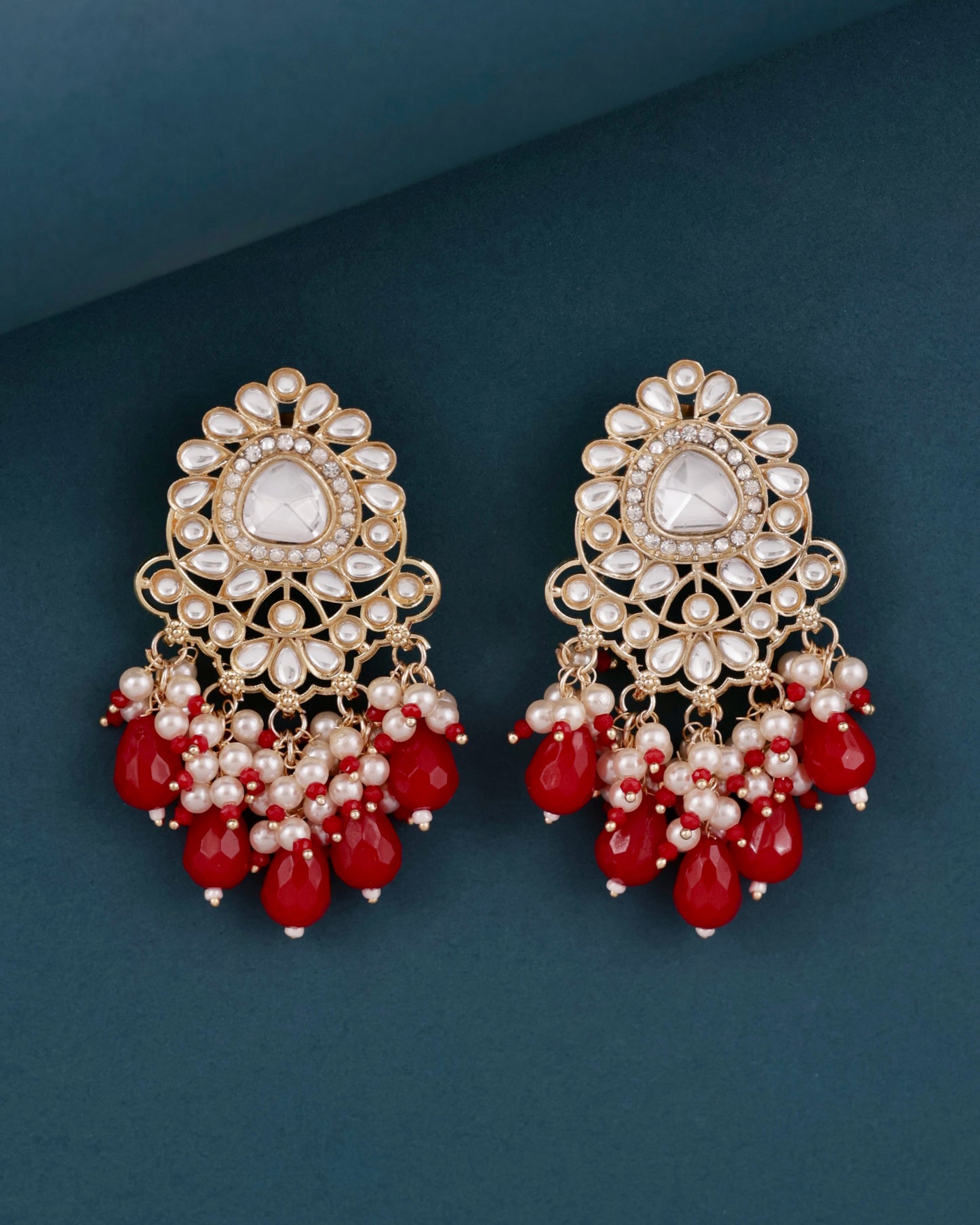 Red Ayla Zircone Earring