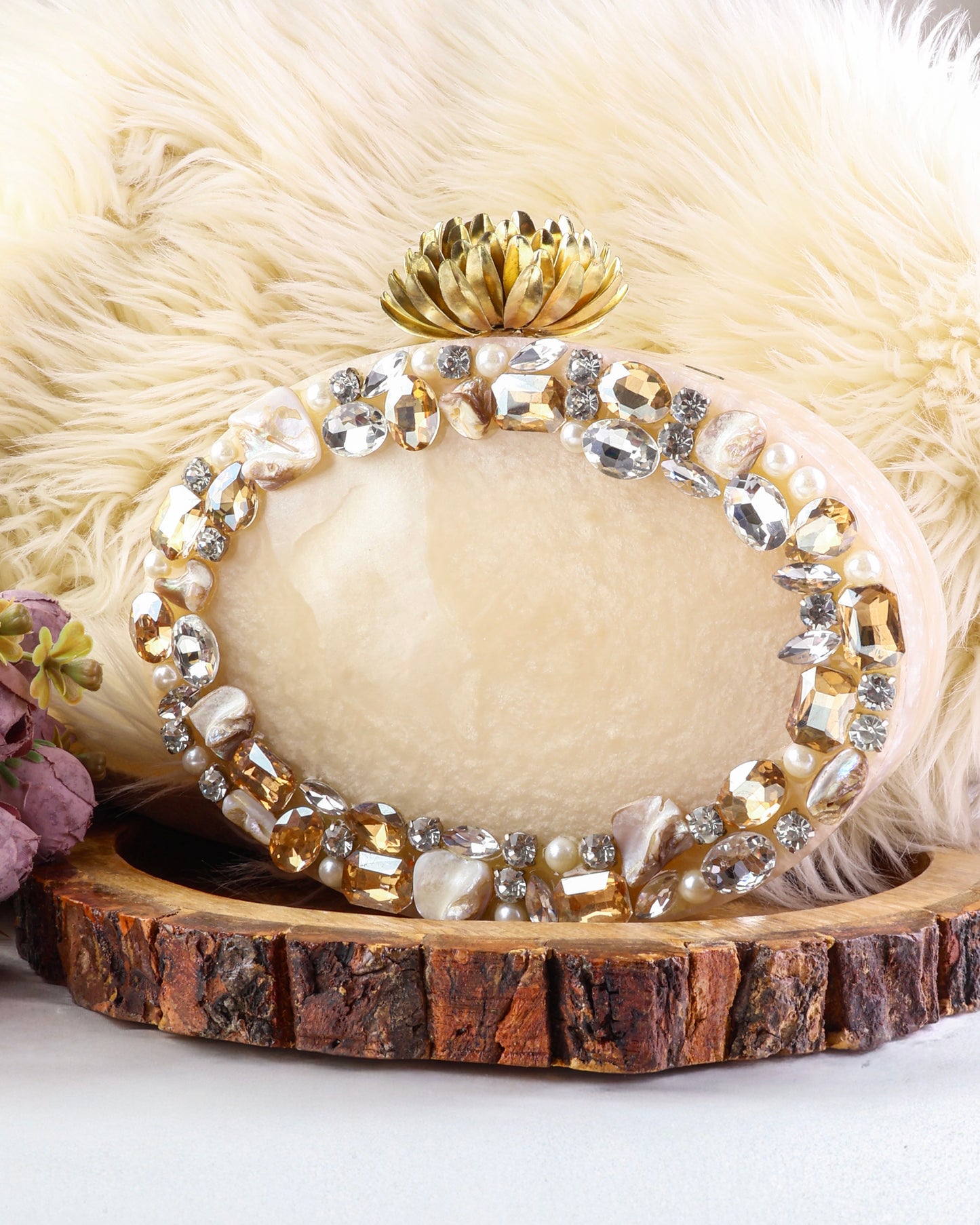 Alevtina Emblished Resin Clutch