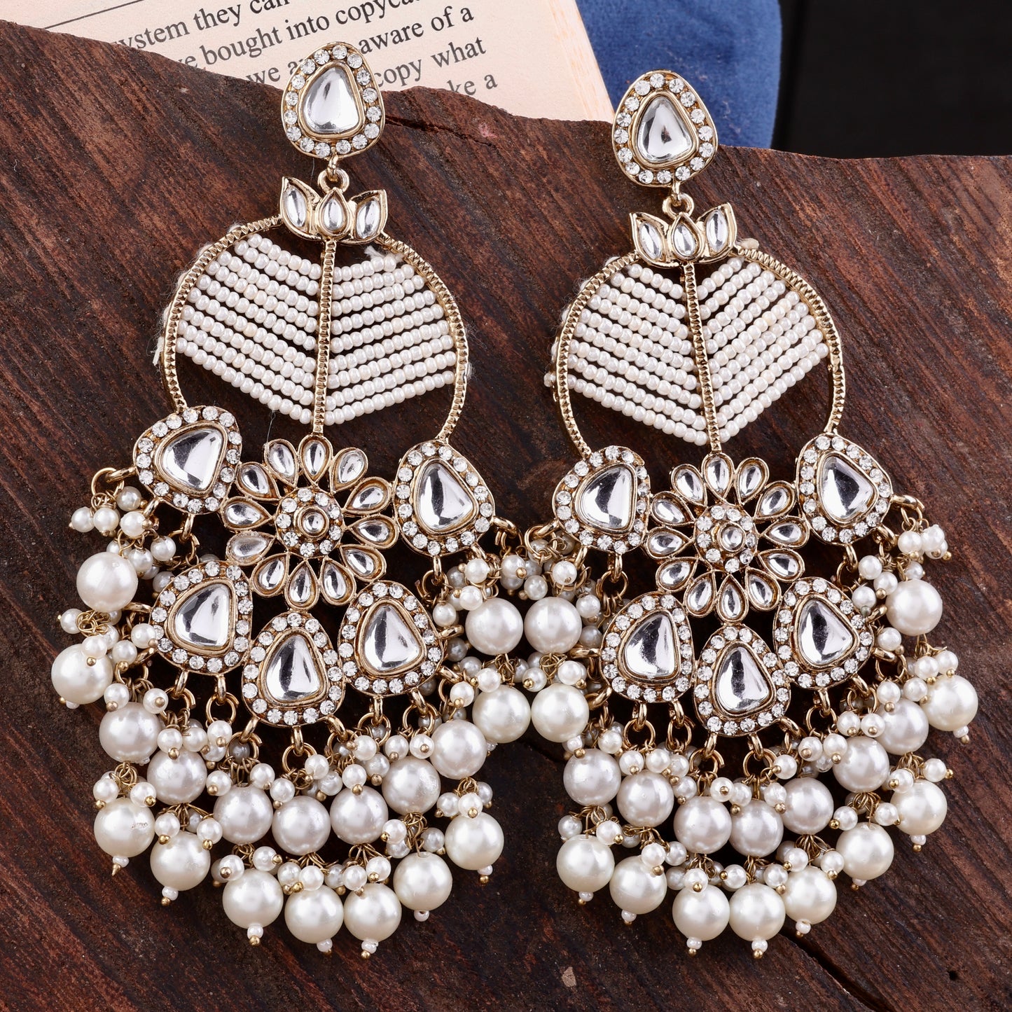 Pearl Ranveer Designer Chandbali Earring