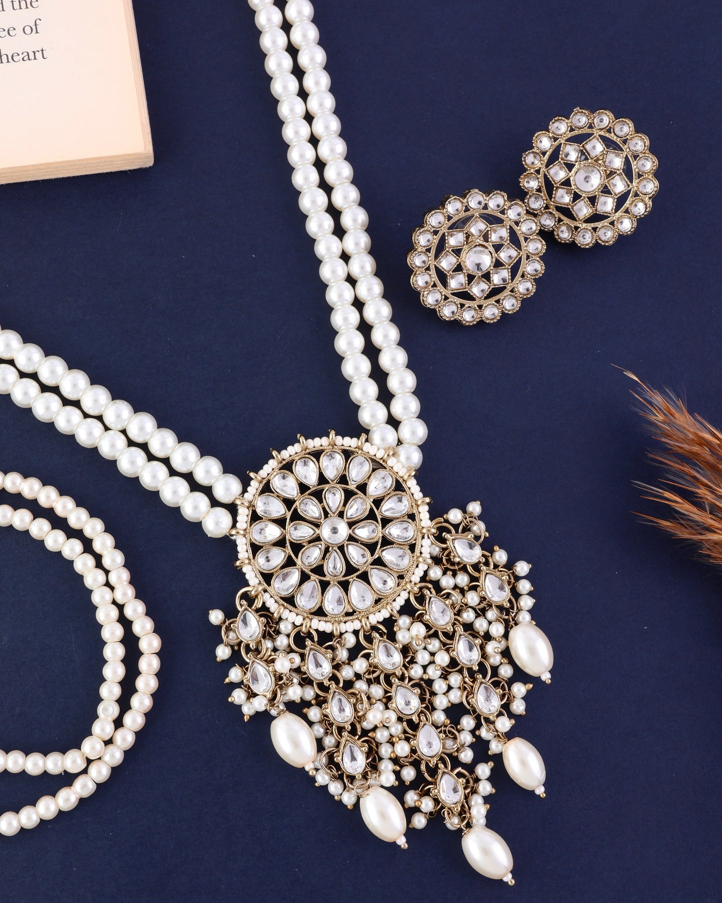 Nivah Pearl Kundan Long Set