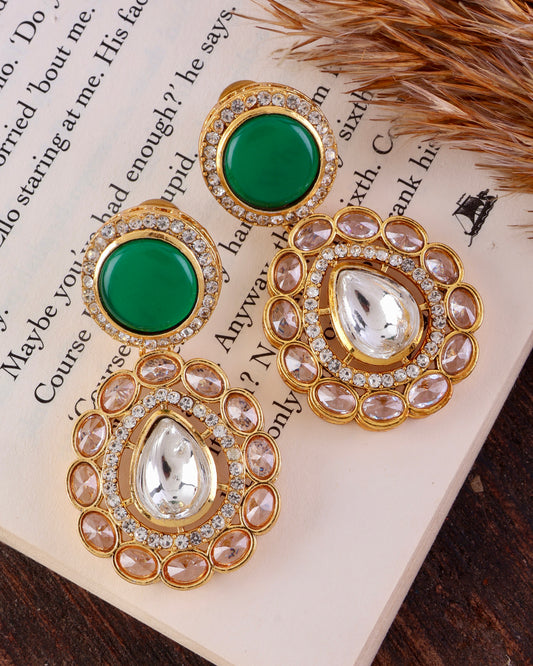 Green Oshini Designer Earring