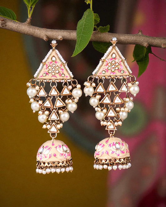 Ivory Tisha Meenakari Jhumka